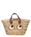Anya Hindmarch Small Paper Eyes Basket Tote Bag In Beige