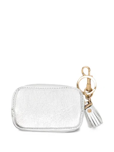 Anya Hindmarch Eyes Leather Coin Purse In Silver