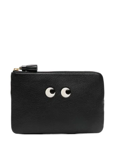Anya Hindmarch Eyes Leather Wallet In Black