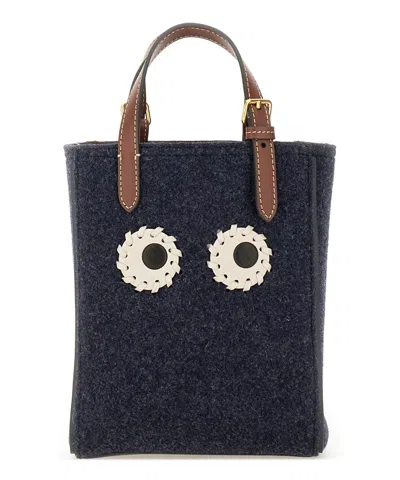 Anya Hindmarch Eyes Mini Handbag In Blue