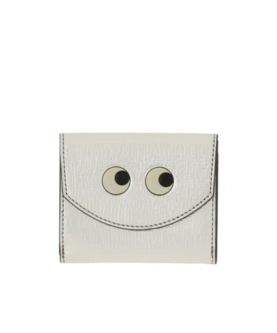Anya Hindmarch Eyes Mini Trifold Zip Wallet In White
