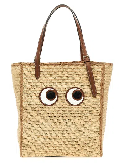 Anya Hindmarch 'eyes N/s' Shopping Bag In Beige