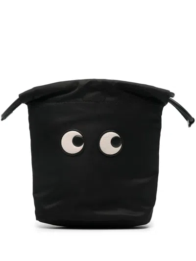 Anya Hindmarch Eyes-patch Make Up Bag In Black
