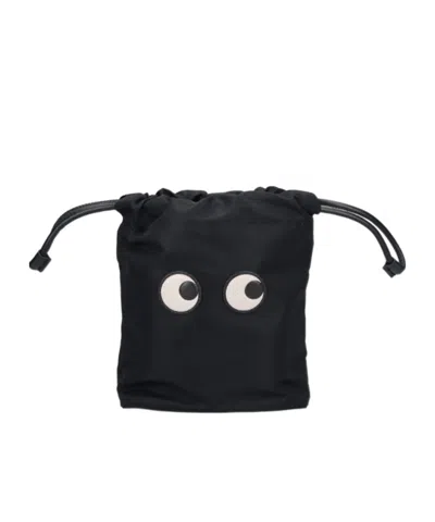 Anya Hindmarch Eyes-patch Make Up Bag In Black