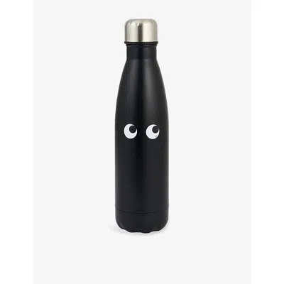 Anya Hindmarch Eyes Reusable Stainless-steel Water Bottle Black