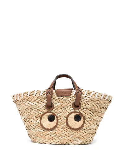 ANYA HINDMARCH EYES SEAGRASS STRAW BAG