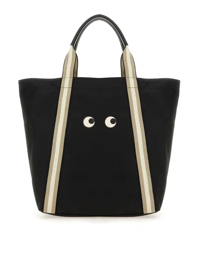 Anya Hindmarch Eyes Shopping Bag In Black