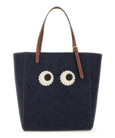 Anya Hindmarch Eyes Small Handbag In Blue