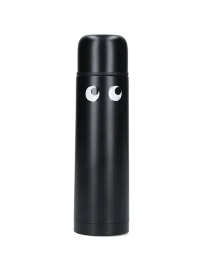 Anya Hindmarch Eyes Thermal Bottle (500ml) In Black