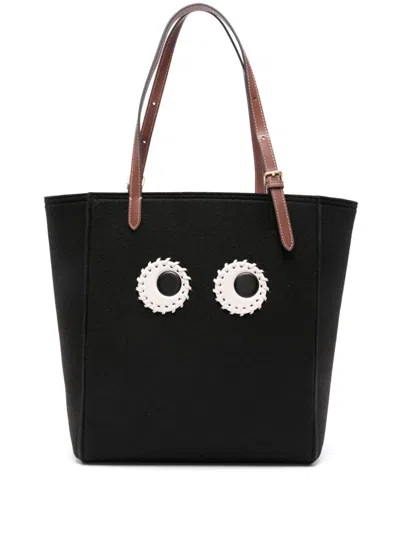Anya Hindmarch Small Eyes Tote Bag In Blue