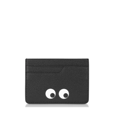 Anya Hindmarch Embossed Graphic Card Holder In Black