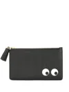 Anya Hindmarch Women Black Leather Eyes Card Holder In Black