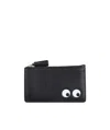 Anya Hindmarch Women Black Leather Eyes Card Holder In Black
