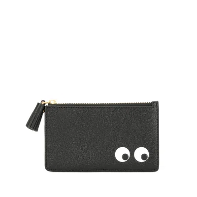 Anya Hindmarch Eyes-motif Leather Card Case In Black