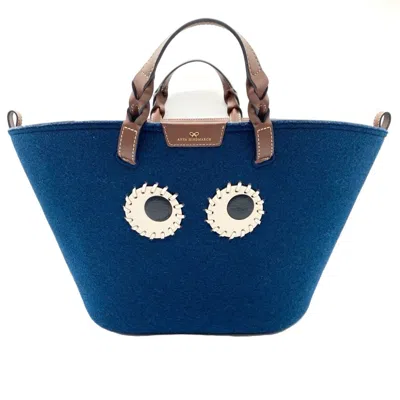 Pre-owned Anya Hindmarch Felt Leather Tote Bag ()