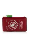 Anya Hindmarch Flying Goose Sriracha Zip Card Case In Red