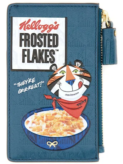 Anya Hindmarch Frosted Flakes Wallet In Blue