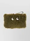 Anya Hindmarch Furry Texture Clutch Bag With Eye Motif