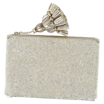 Anya Hindmarch Georgiana Clutch In Metallic Gold Glitter