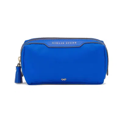 Anya Hindmarch Girlie Stuff Pouch In Blue Nylon