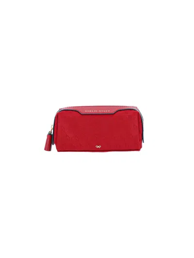 Anya Hindmarch ‘girlie Stuff' Pouch In Red