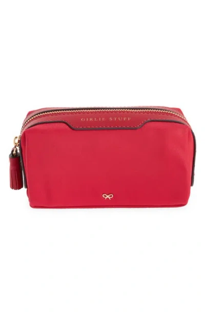 Anya Hindmarch Girlie Stuff Recycled Nylon Pouch In Pink