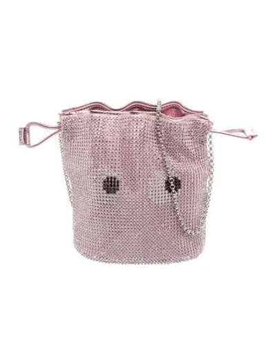 Pre-owned Anya Hindmarch Glitter Bucket Bag In Pink