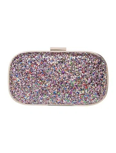 Pre-owned Anya Hindmarch Glitter Clutch In Gold/metallic/pink