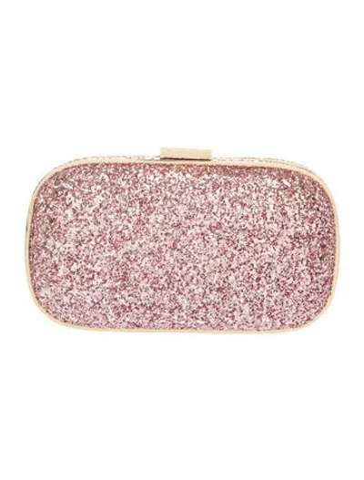 Pre-owned Anya Hindmarch Glitter Clutch In Pink