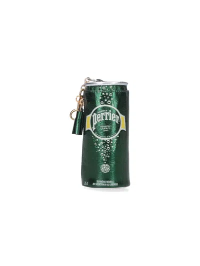 Anya Hindmarch Goat Leather Wallet Keychain Accessory In Green