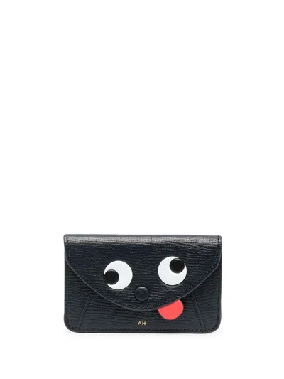 Anya Hindmarch Graphic-print Leather Purse In Black