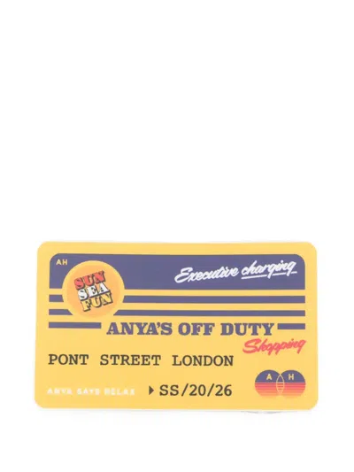 Anya Hindmarch Graphic-print Sticker In Yellow