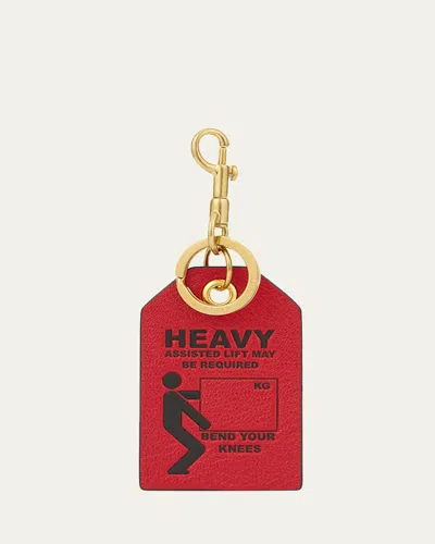 Anya Hindmarch Heavy Box Tag Charm In Red