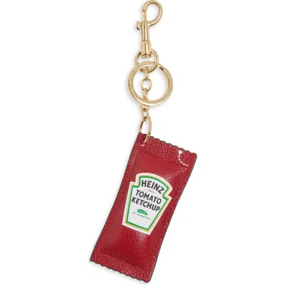 Anya Hindmarch Heinz® Ketchup Leather Bag Charm In Red
