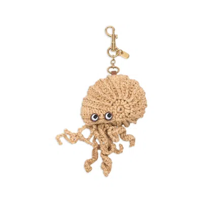 Anya Hindmarch Hermit Crab Charm Keyring In Brown