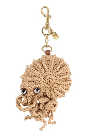 Anya Hindmarch Hermit Crab Keychain Charm In Brown