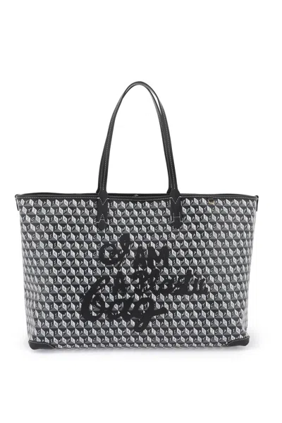 Anya Hindmarch I Am A Plastic Bag Motif Tote Bag In Charcoal (grey)