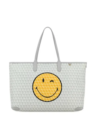 ANYA HINDMARCH I AM A PLASTIC BAG PRINTED CANVAS TOTE BAG