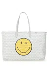 Anya Hindmarch Printed Canvas Xs I Am A Plastic Bag Handbag