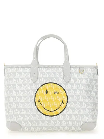 ANYA HINDMARCH I AM A PLASTIC BAG WINK" XS TOTE BAG