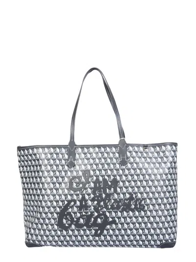 Anya Hindmarch I Am A Plastic Mini Tote Handbag In Black