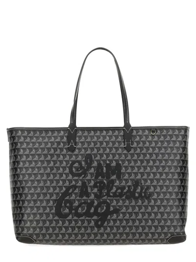 Anya Hindmarch "i Am Plastic Bag" Tote Bag In Black