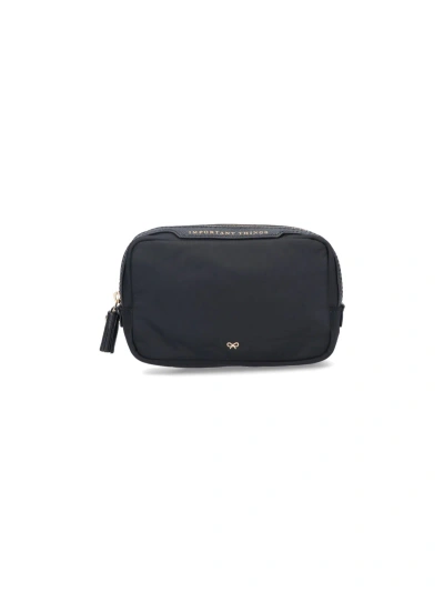 Anya Hindmarch 'important Things' Pouch In Black  