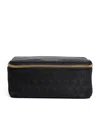 Anya Hindmarch Jacquard Logo Glasses Trio Pouch In Black