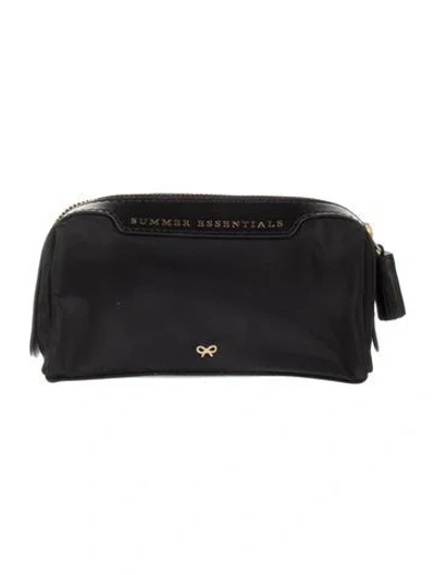 Pre-owned Anya Hindmarch Jewelry Travel Bag In Black