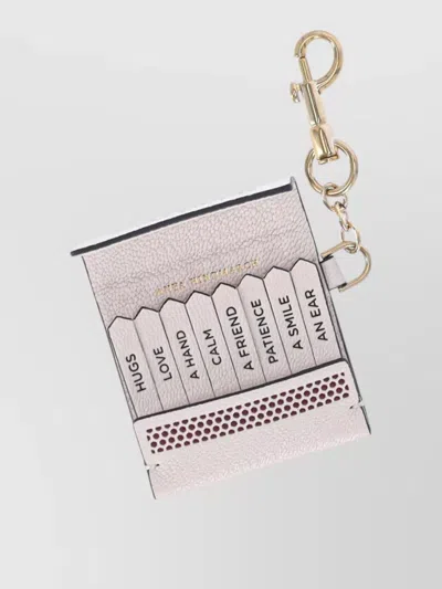 Anya Hindmarch Key Holder Case Featuring Keyring Attachment In Pink
