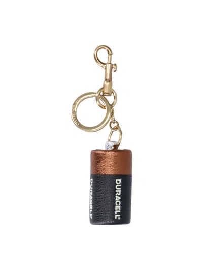 Anya Hindmarch Battery-shaped Keychain In Multi