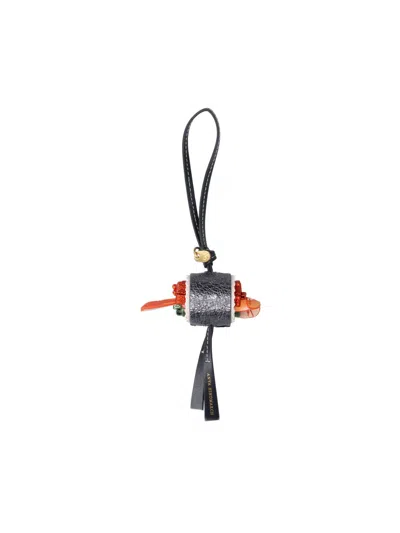 Anya Hindmarch Keychain Charm "maki" In Black