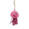 Anya Hindmarch Jellyfish Pom-pom Bag Charm In Pink
