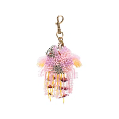 Anya Hindmarch Sequin-embellished Bag Charm In Pink